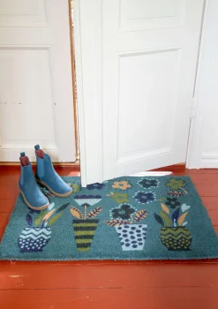 Gudrun Sjödén Dörrmatta "Flower pots" i kokosfiber