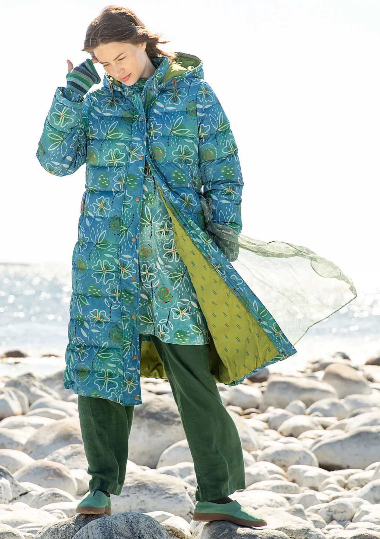 Gudrun Sjödén Dunkappa "Bhumika" återvunnen polyester/dun