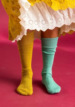 Gudrun Sjödén Enfärgad knästrumpa i ekologisk bomull