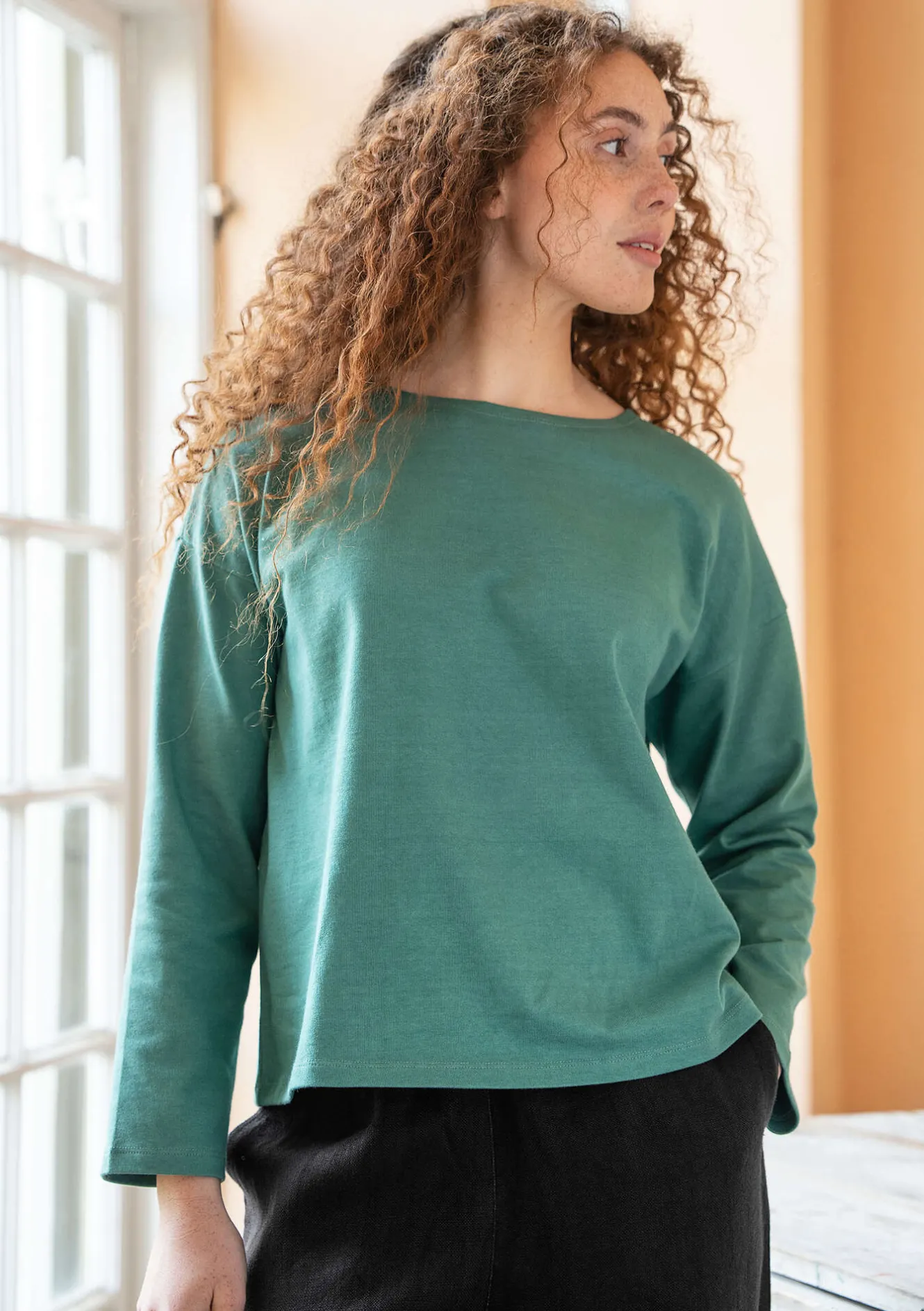 Gudrun Sjödén Enfärgad top i ekologisk bomull