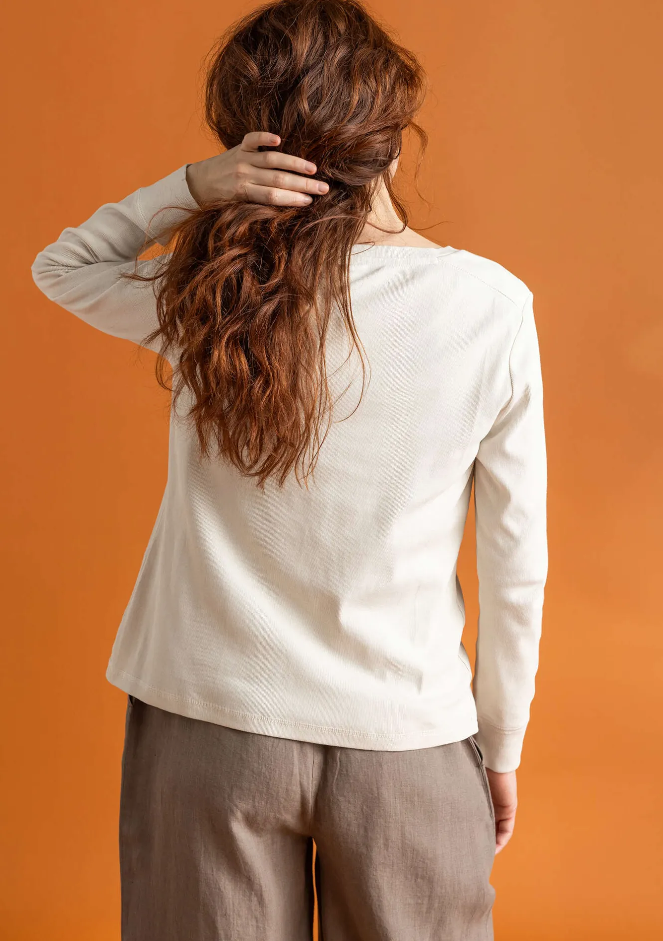 Gudrun Sjödén Farfarströja i ekologisk bomullsrib