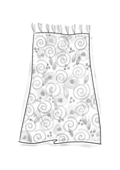 Gudrun Sjödén Gardin "Cumulus" i ekologisk bomull