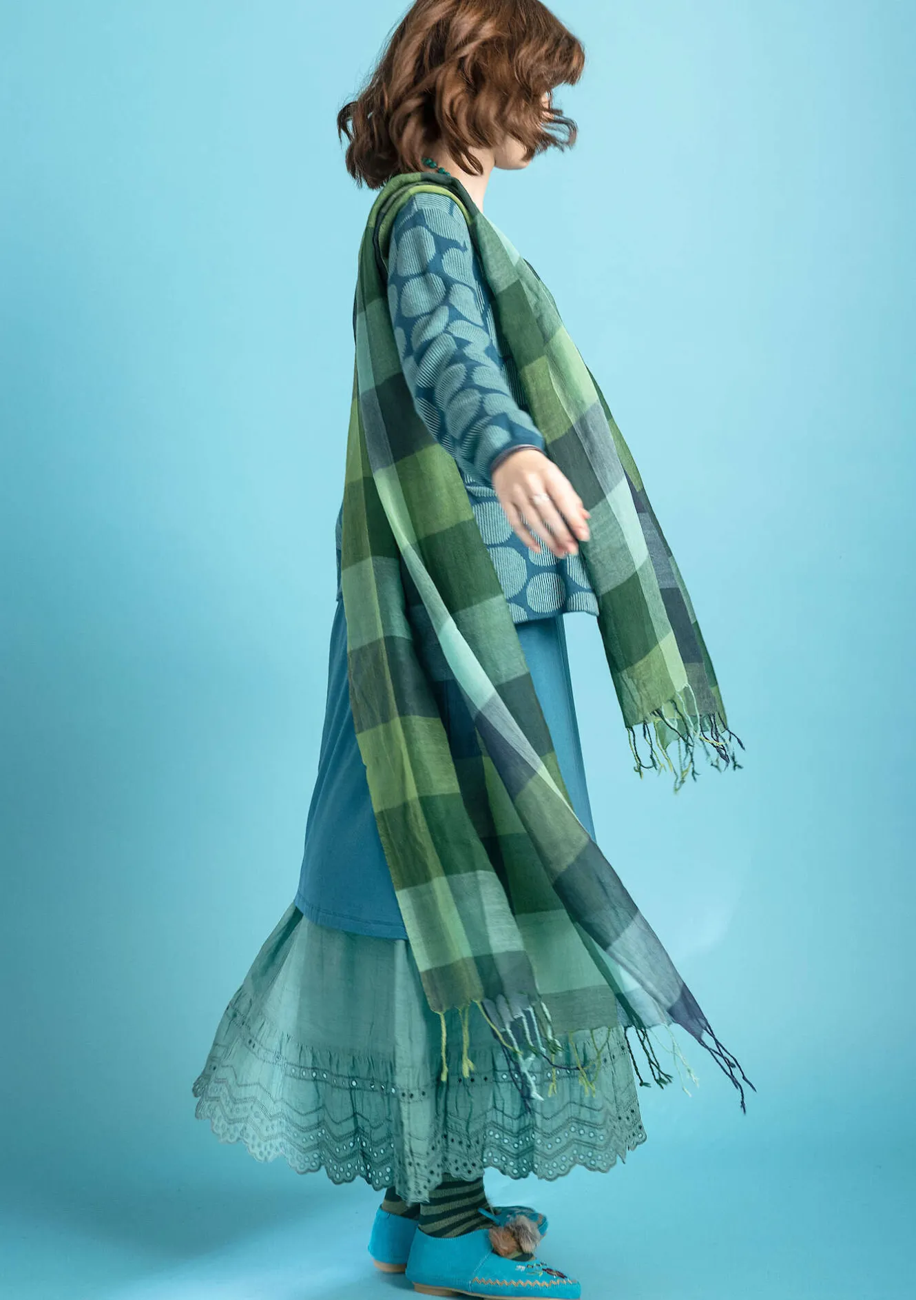 Gudrun Sjödén Garnfärgad sjal "Cleo" i ull