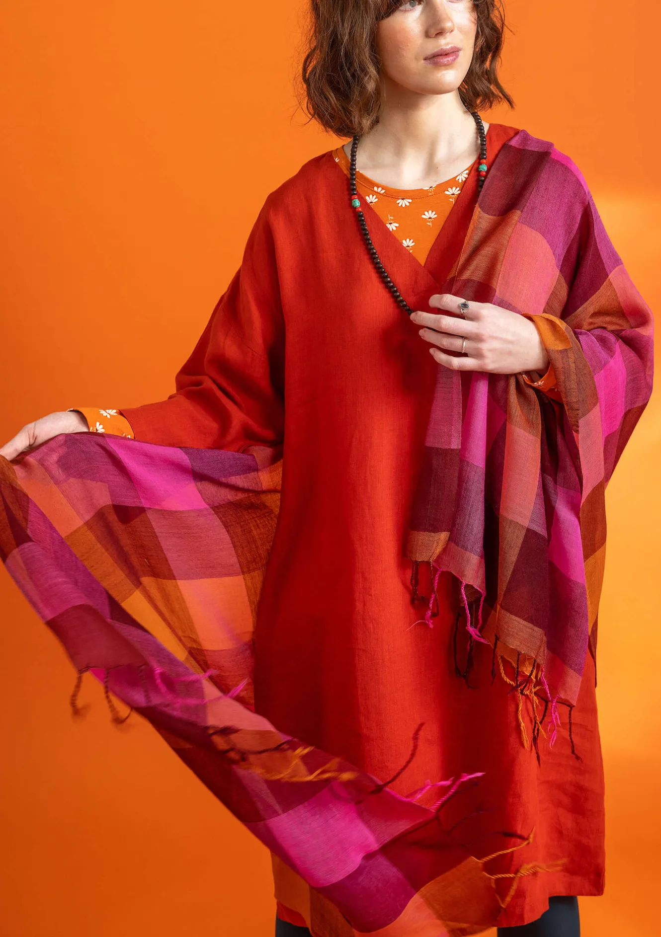 Gudrun Sjödén Garnfärgad sjal "Cleo" i ull