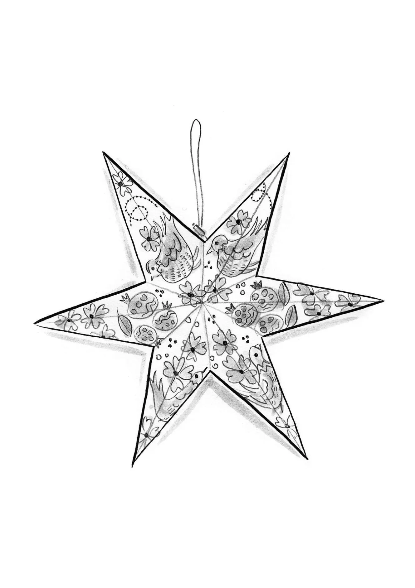 Gudrun Sjödén Julstjärna "Baluns" i papper