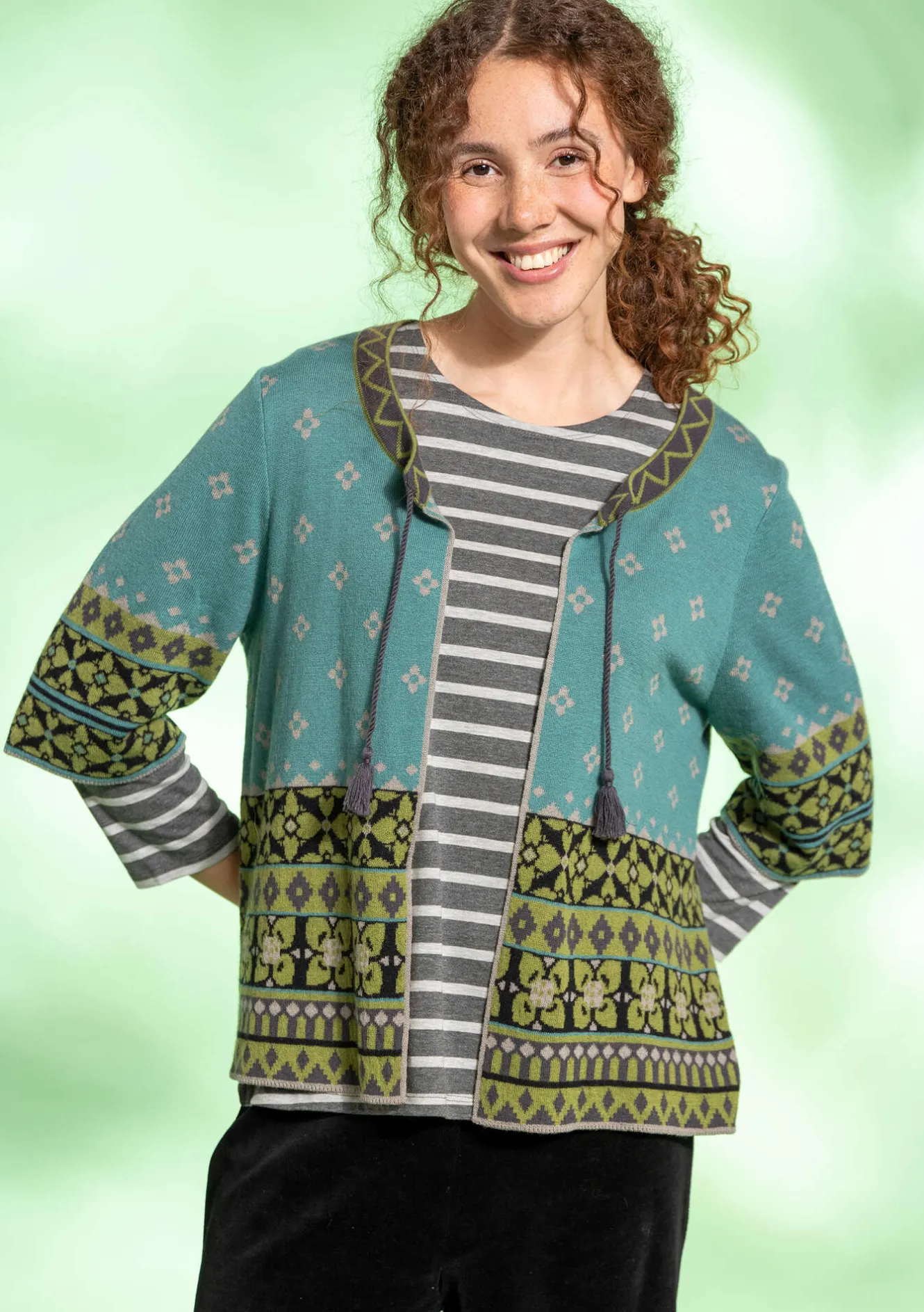 Gudrun Sjödén Kofta "Noon" i ull/lyocell