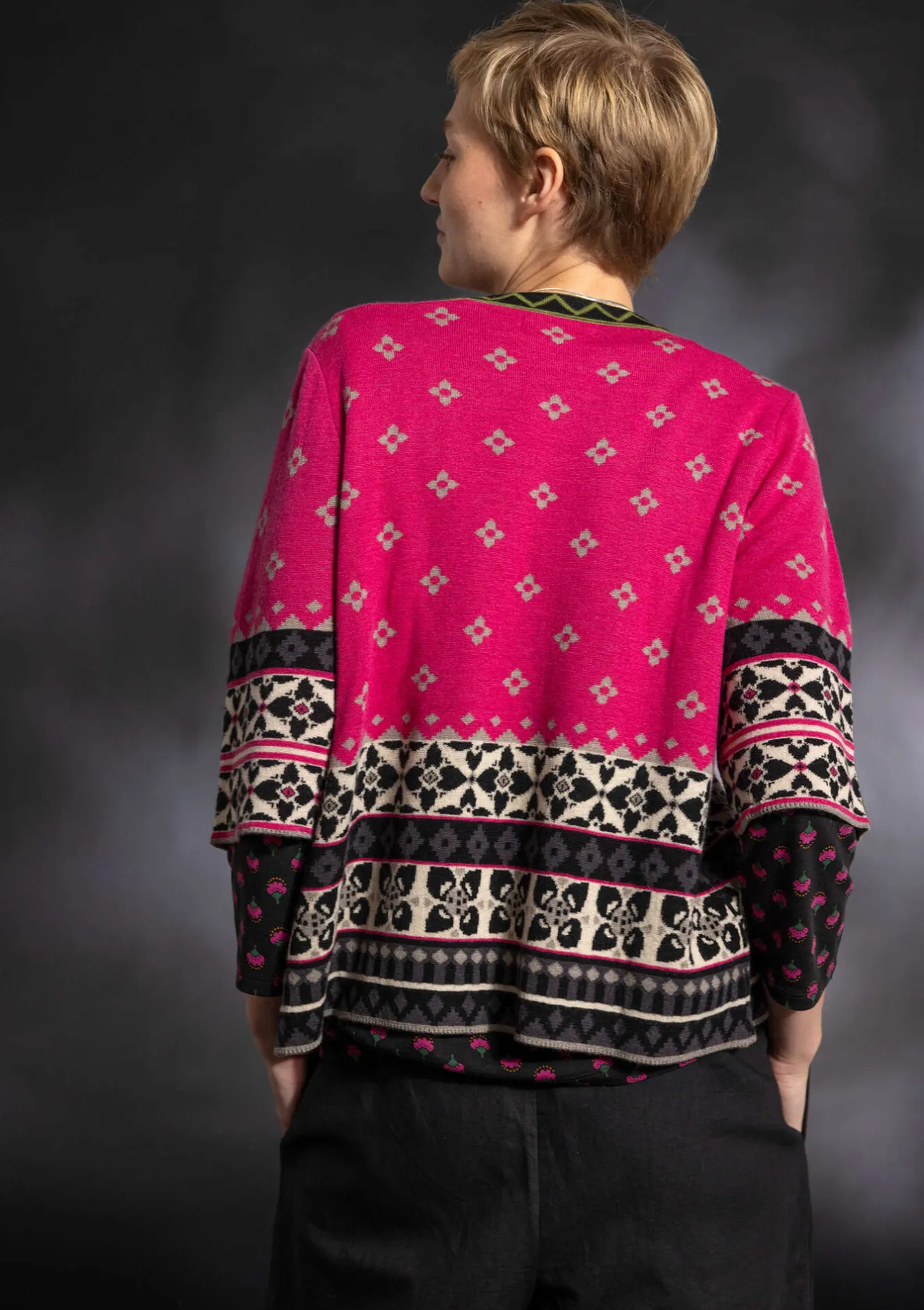 Gudrun Sjödén Kofta "Noon" i ull/lyocell