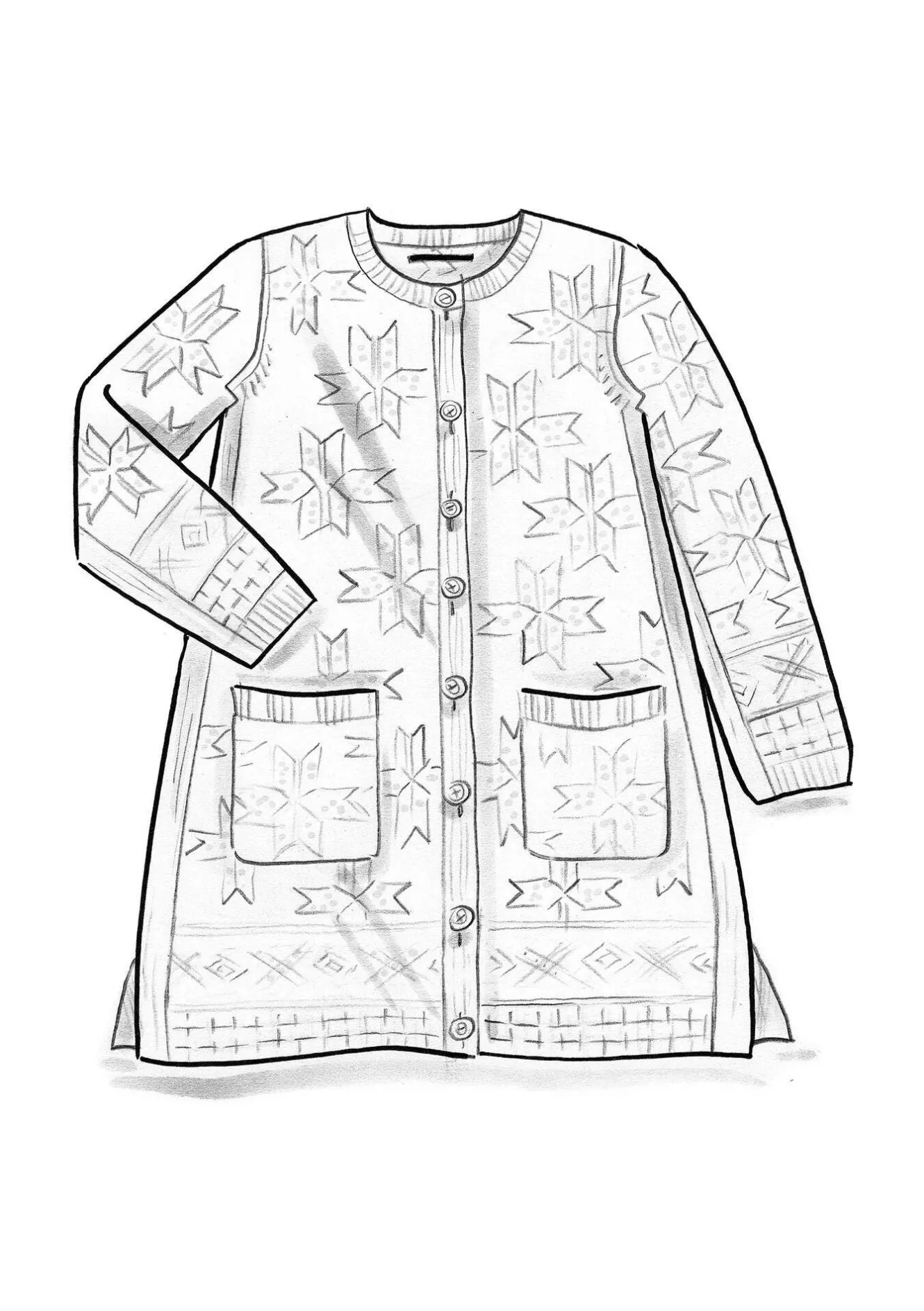 Gudrun Sjödén Långkofta "Capella" i lammull