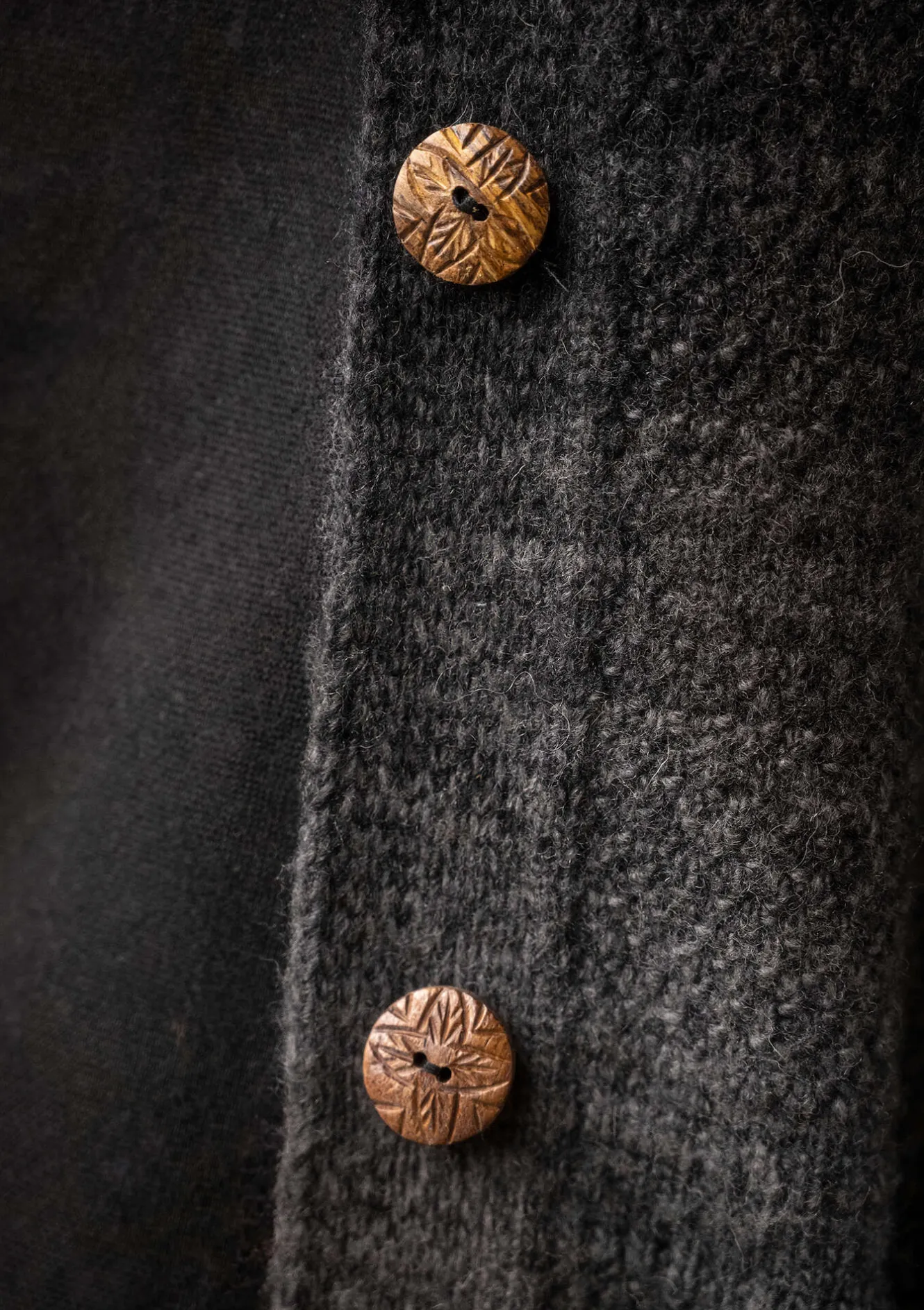 Gudrun Sjödén Långkofta "Eckerö" i effektfärgad ull