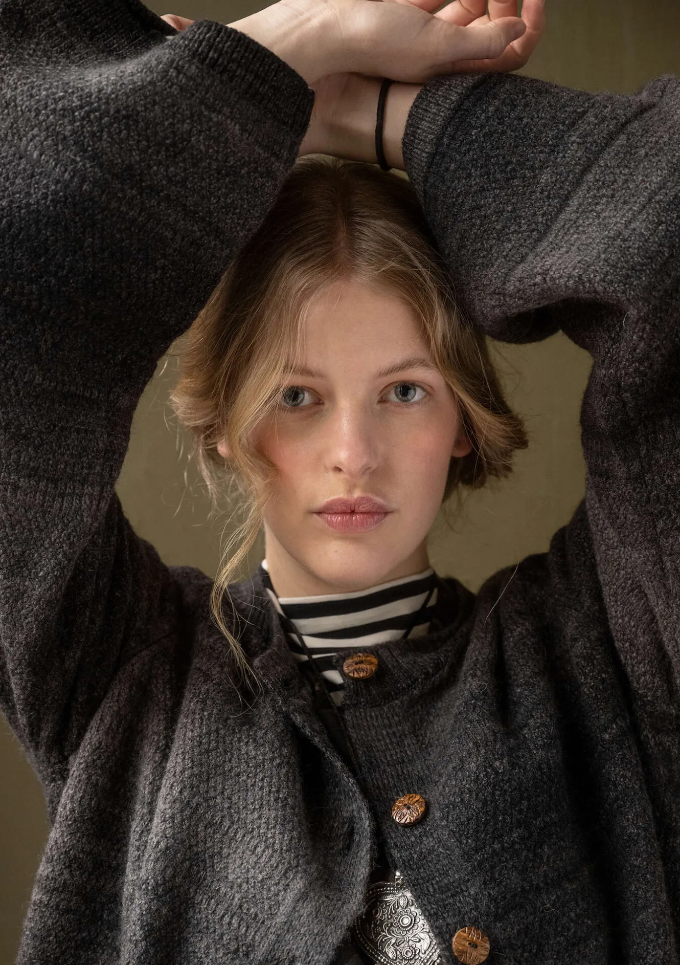 Gudrun Sjödén Långkofta "Eckerö" i effektfärgad ull