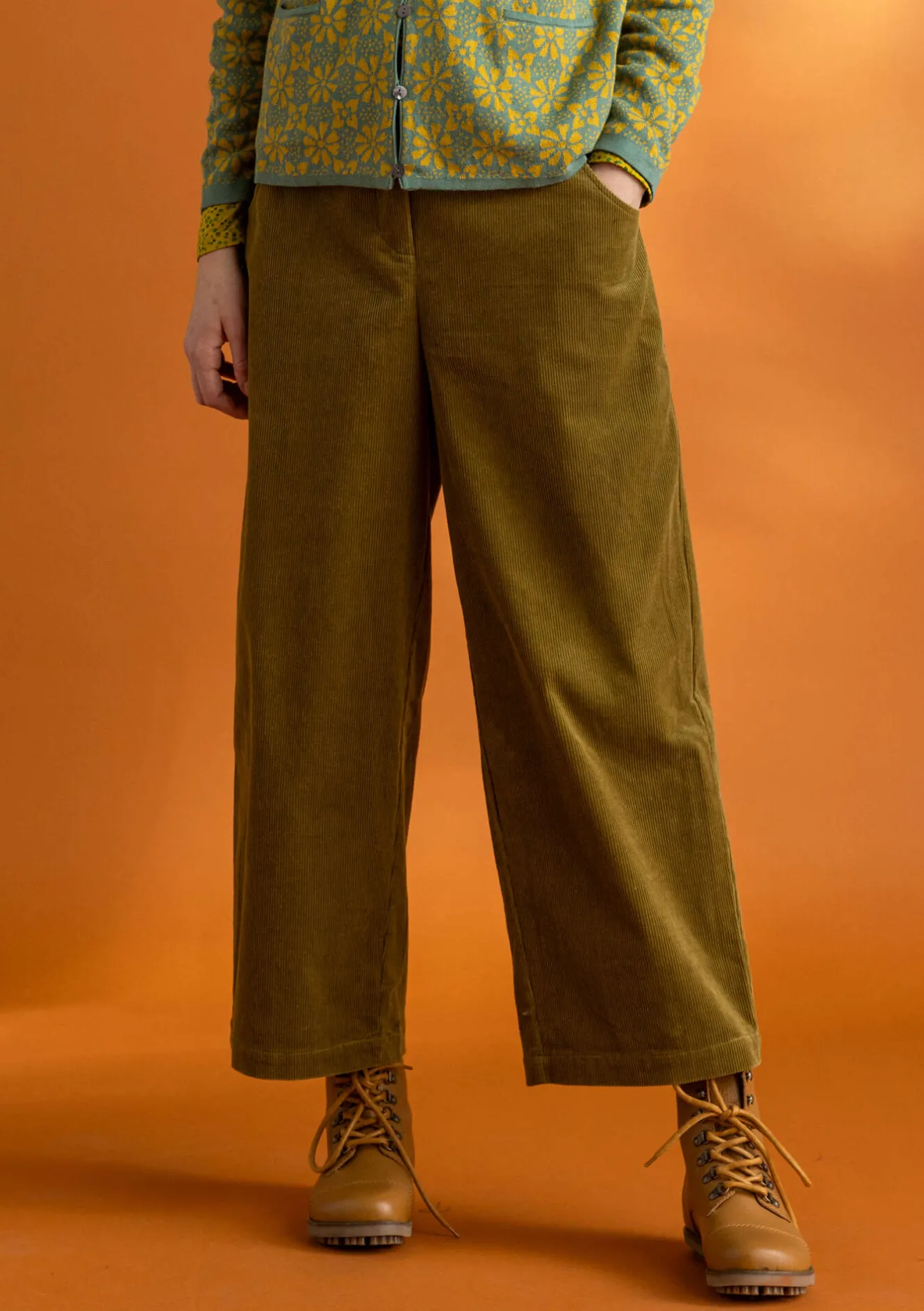 Gudrun Sjödén Manchesterbyxa i ekologisk bomull/elastan