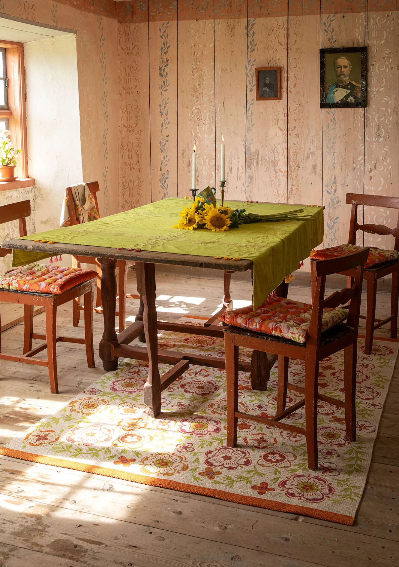 Gudrun Sjödén Matta "Desert Bloom" i ekologisk bomull