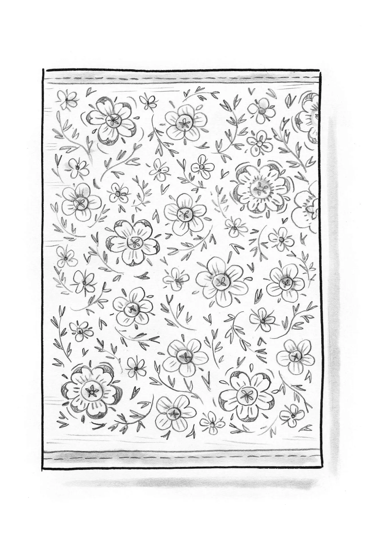 Gudrun Sjödén Matta "Desert Bloom" i ekologisk bomull