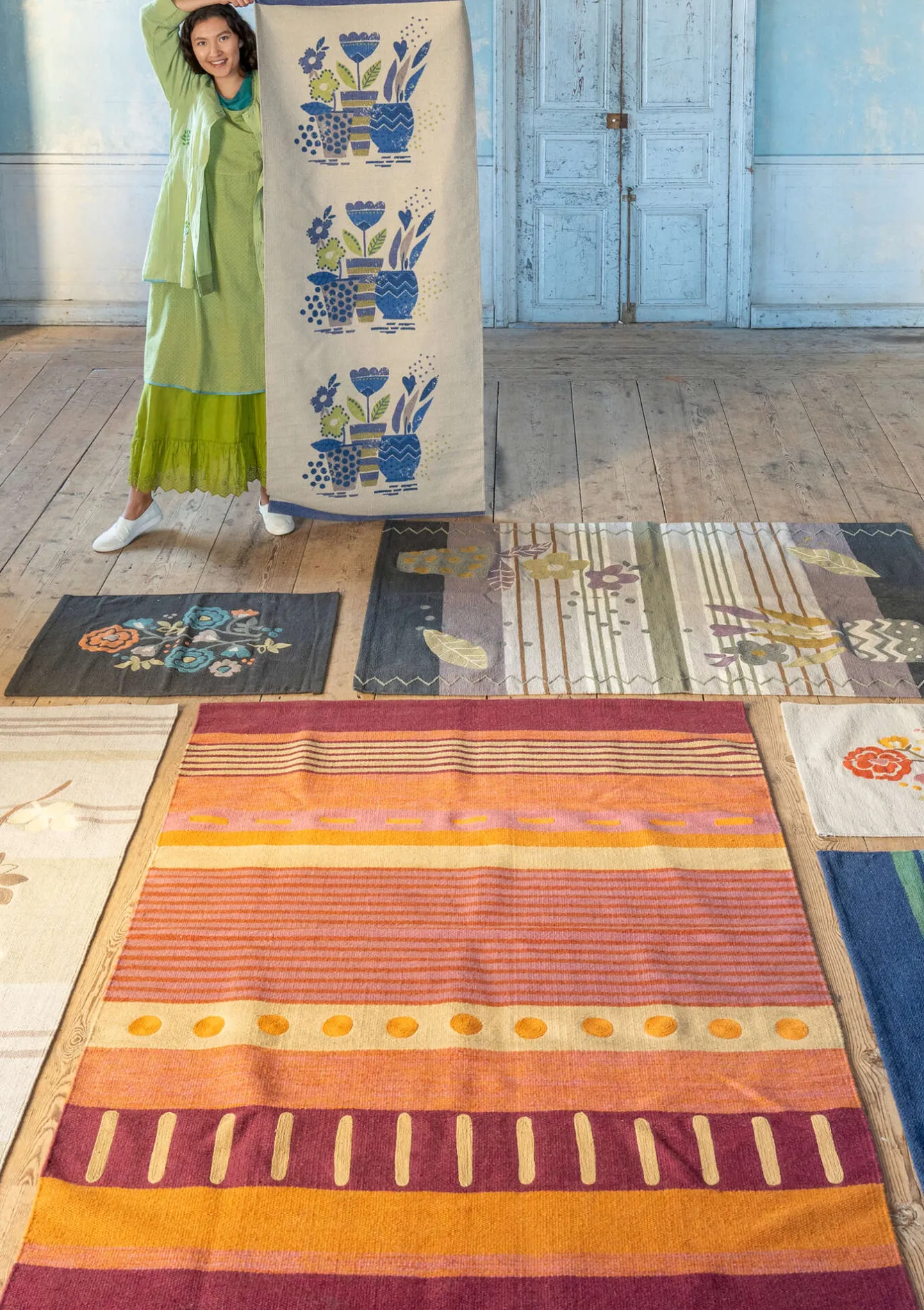 Gudrun Sjödén Matta "Freja" i ull