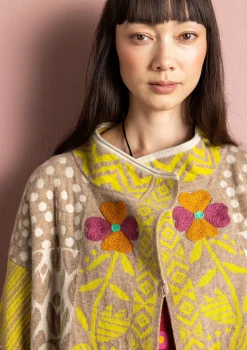 Gudrun Sjödén Omlottkofta "Viktoria" i lammull/bomull