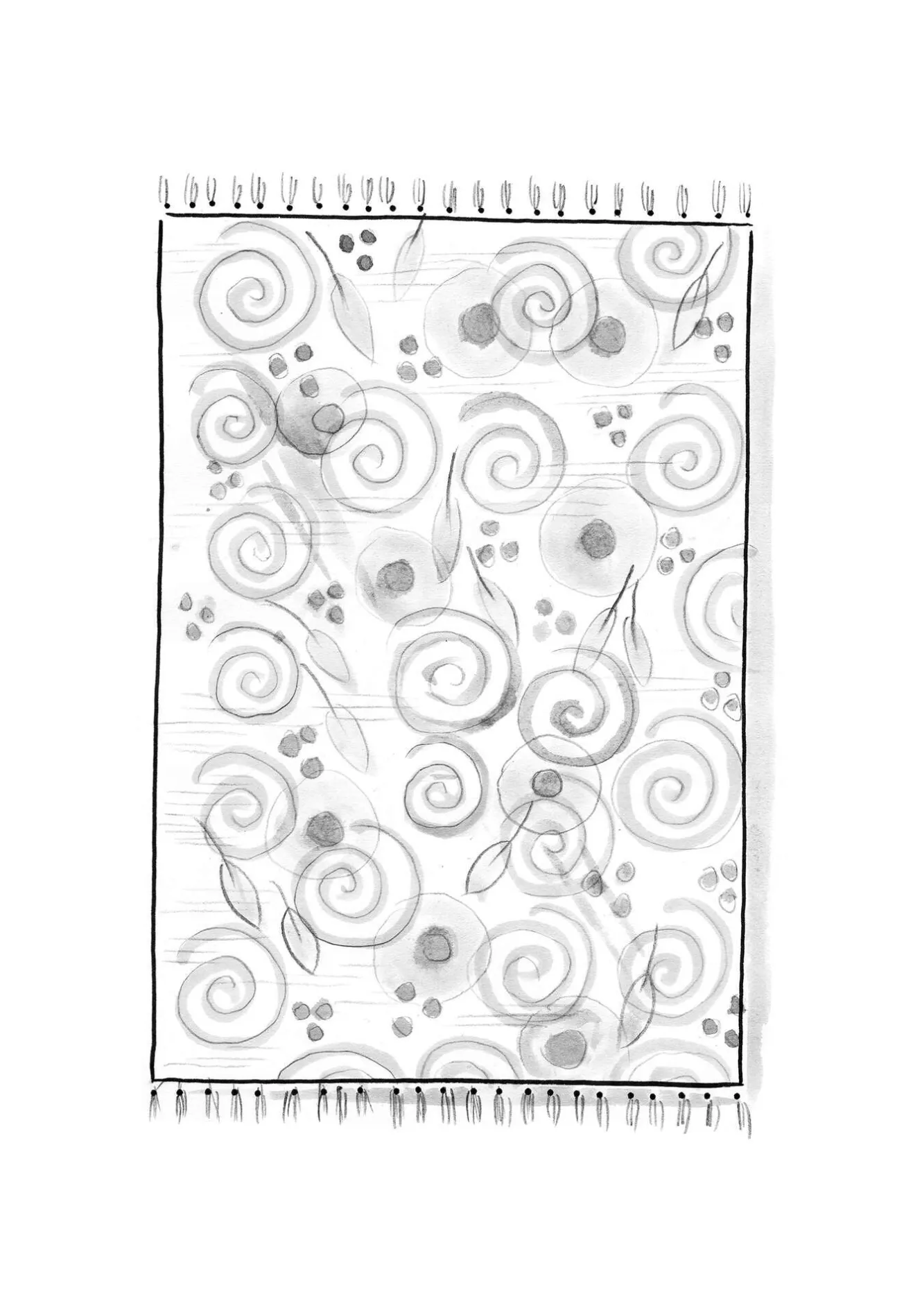 Gudrun Sjödén Pläd "Cumulus" i ekologisk bomull