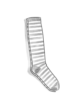 Gudrun Sjödén Randig knästrumpa i ekologisk bomull