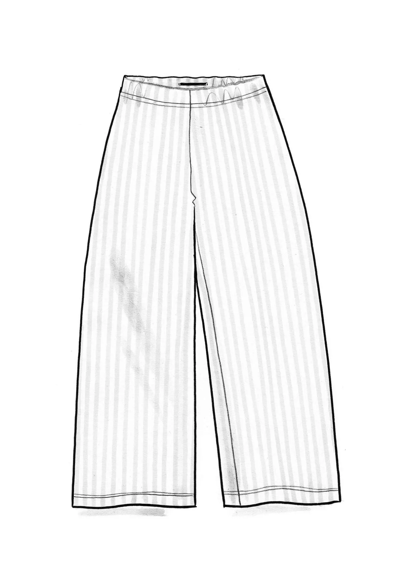 Gudrun Sjödén Randig trikåbyxa i ekologisk bomull/modal