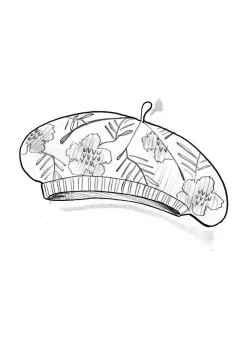 Gudrun Sjödén Stickad basker "Gnistra" i alpackamix/ekoligisk och återvunnen bomull