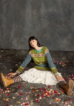 Gudrun Sjödén Stickad klänning "Kajsa" i ekologisk/återvunnen bomull