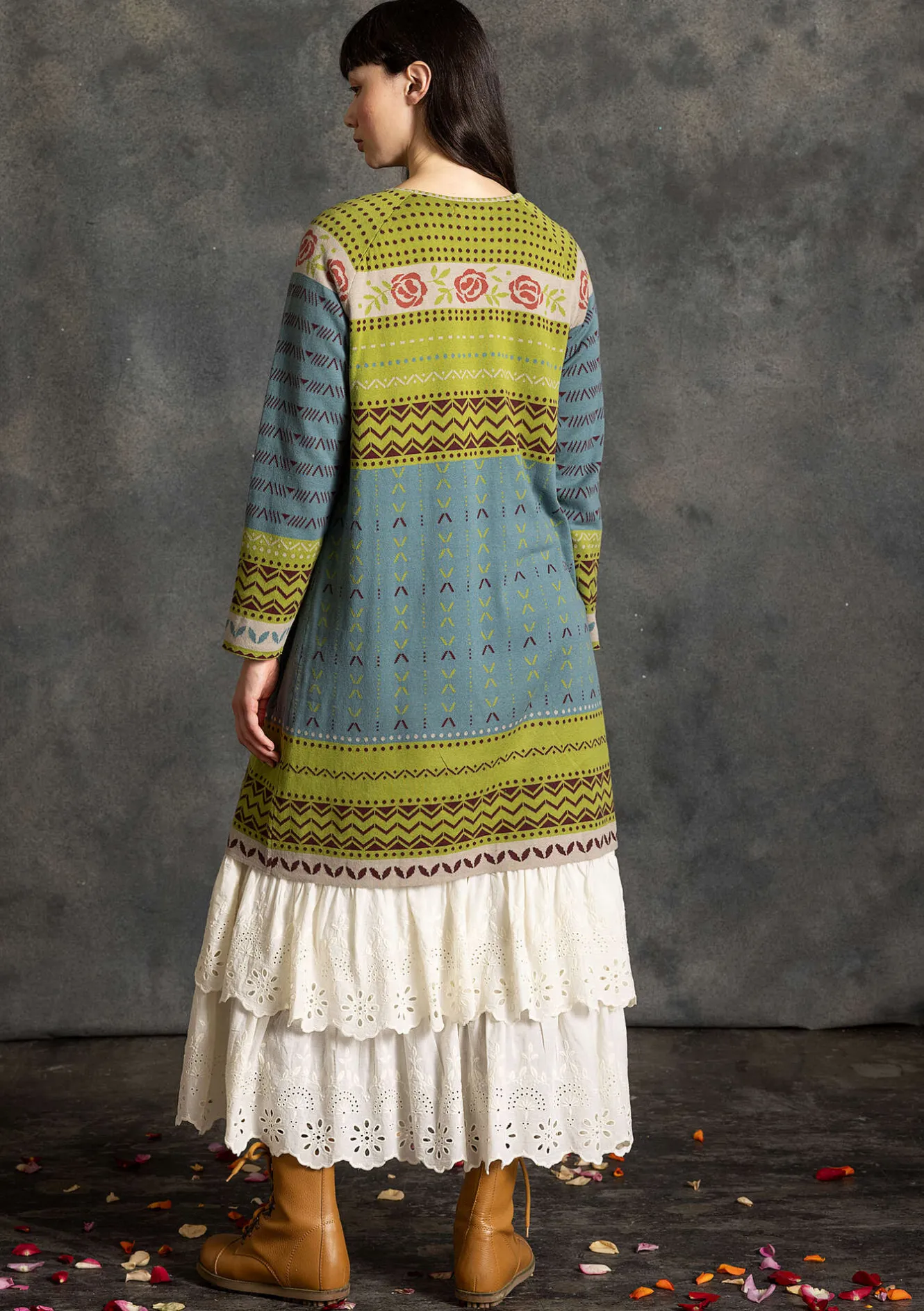 Gudrun Sjödén Stickad klänning "Kajsa" i ekologisk/återvunnen bomull