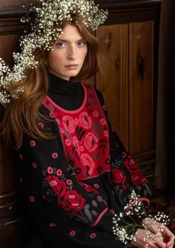 Gudrun Sjödén Stickad klänning "Stine" i ekologisk/återvunnen bomull