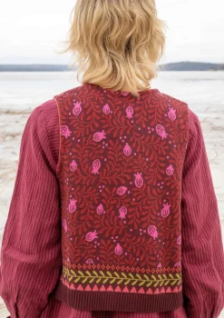 Gudrun Sjödén Stickad väst "Aurora" i ekologisk och återvunnen bomull/ull