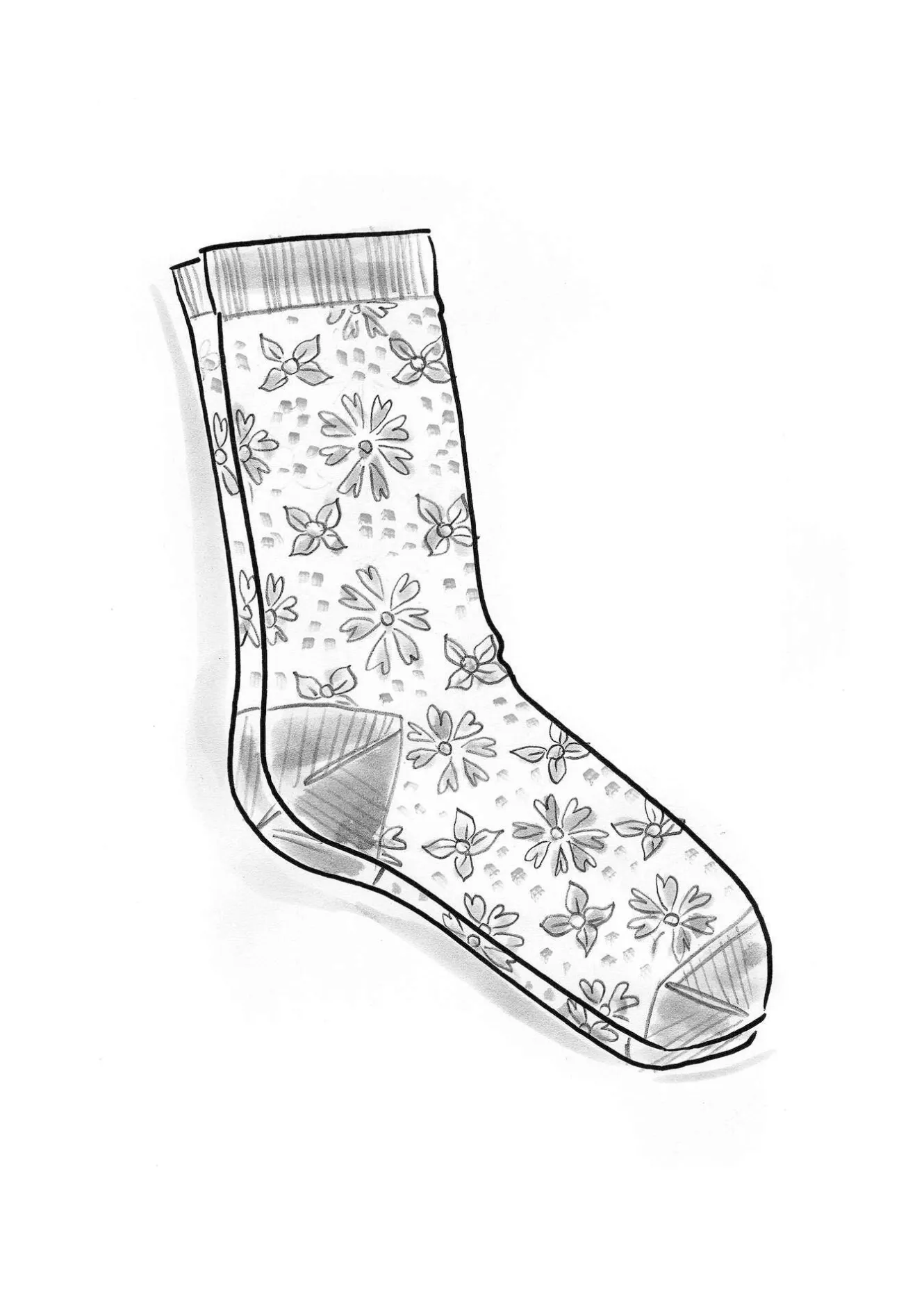 Gudrun Sjödén Strumpa "Freja" i ekologisk bomull