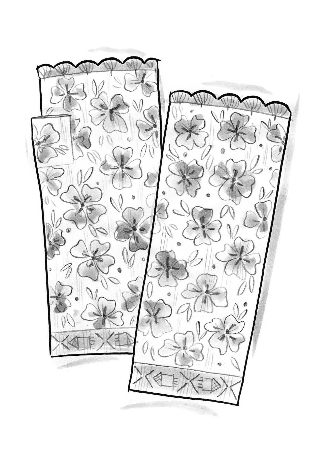 Gudrun Sjödén Torgvante "Anemone" i ekologisk ull