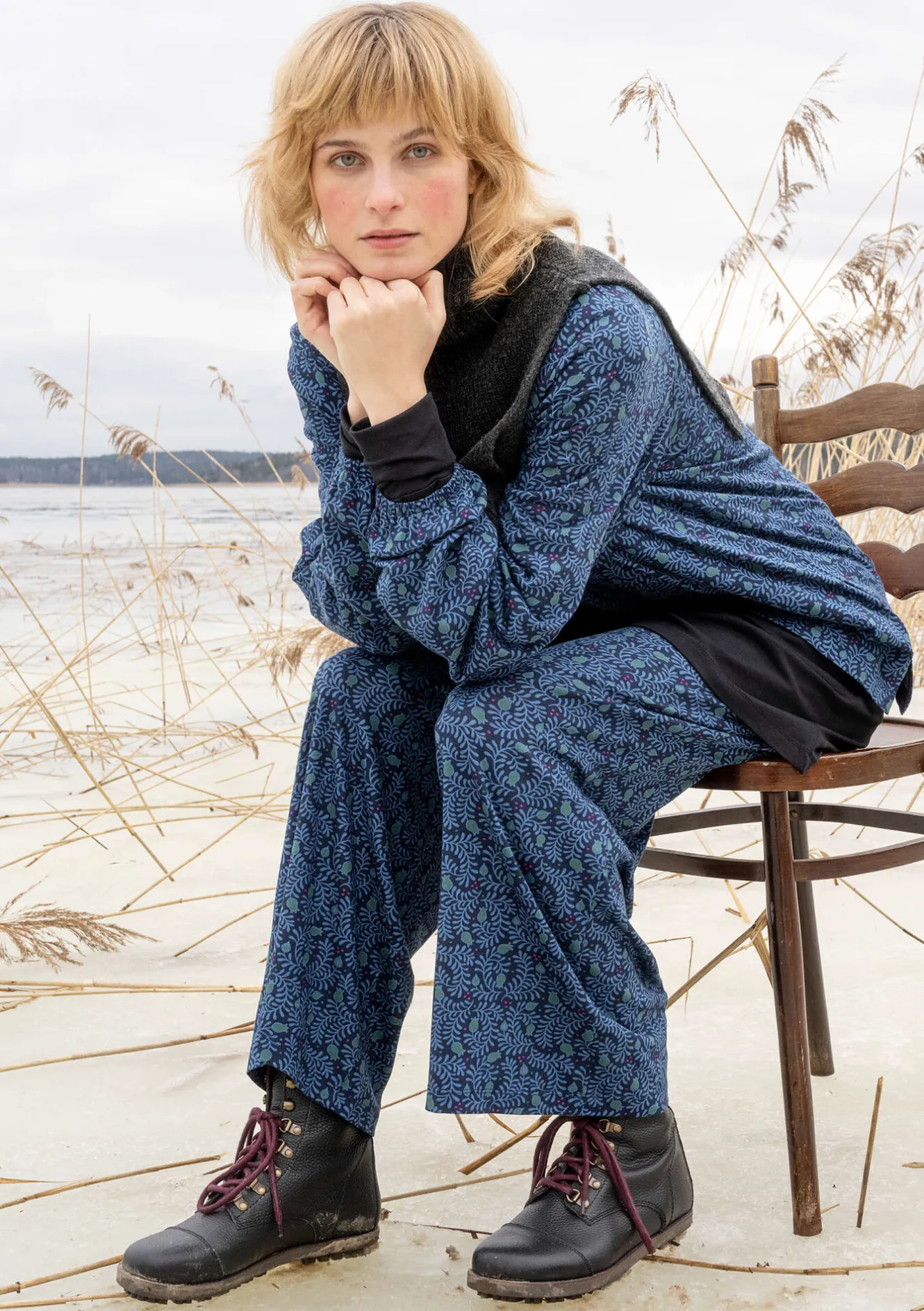 Gudrun Sjödén Trikåbyxa "Aurora" i ekologisk bomull/modal/elastan