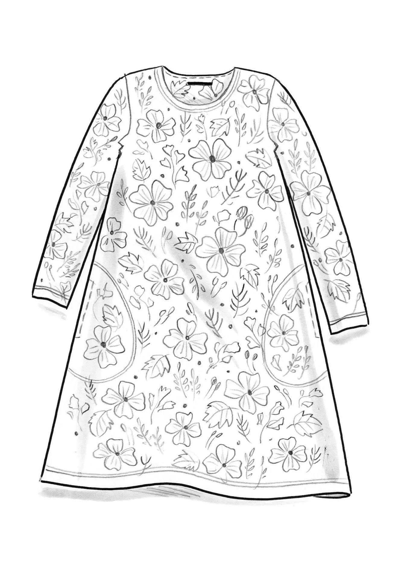 Gudrun Sjödén Trikåklänning "Höstanemone" i ekologisk bomull/modal