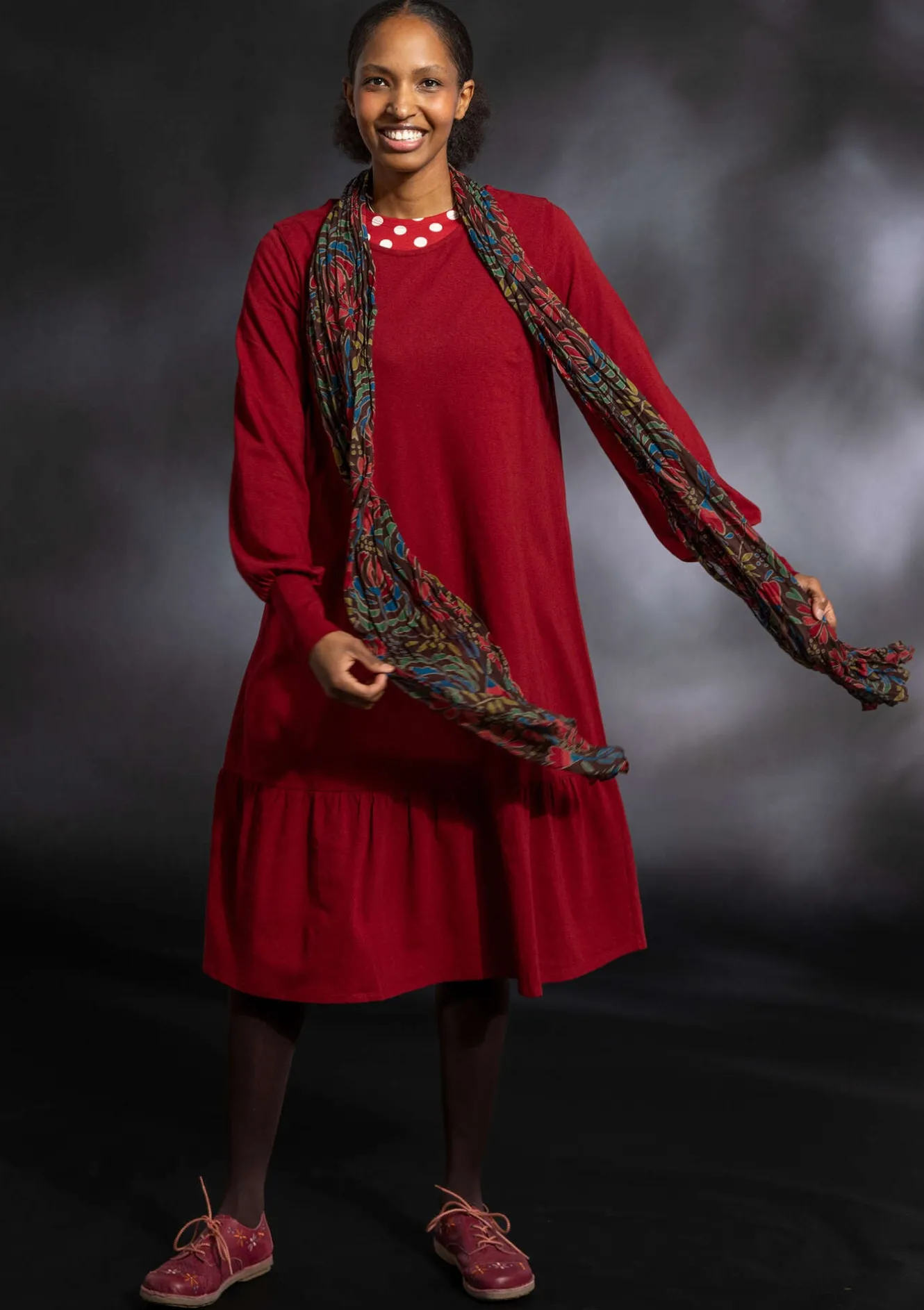 Gudrun Sjödén Trikåklänning i ekologisk bomull/lin