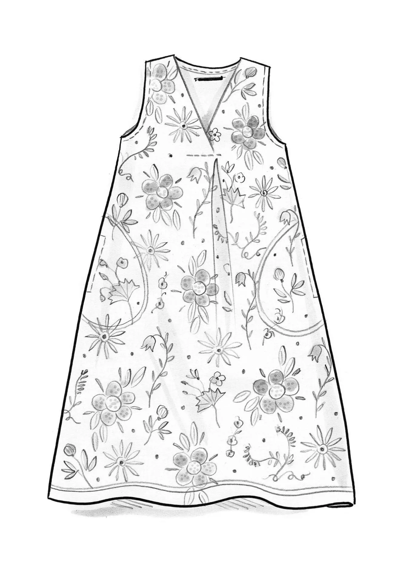 Gudrun Sjödén Trikåklänning "Midsommarsol" i ekologisk bomull