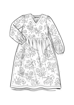 Gudrun Sjödén Trikåklänning "Nyponros" i ekologisk bomull/modal