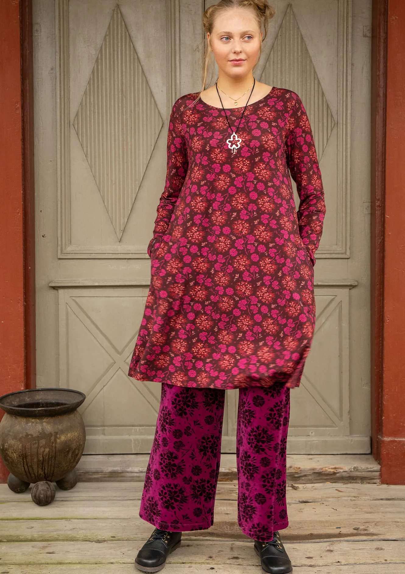 Gudrun Sjödén Trikåklänning "Pelargon" i lyocell/elastan