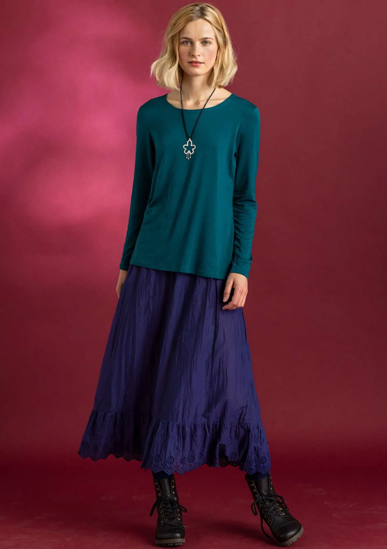 Gudrun Sjödén Trikåtop "Helga" i lyocell/elastan