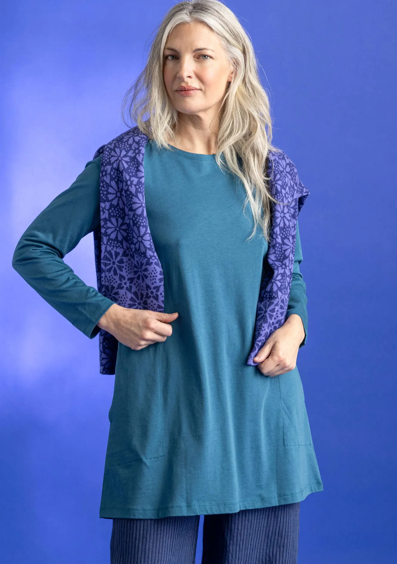 Gudrun Sjödén Trikåtunika "Tyra" i ekologisk bomull/modal