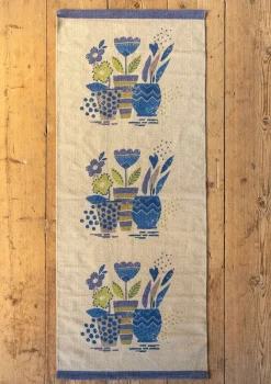 Gudrun Sjödén Tryckt gångmatta "Flower pots" i ekologisk bomull