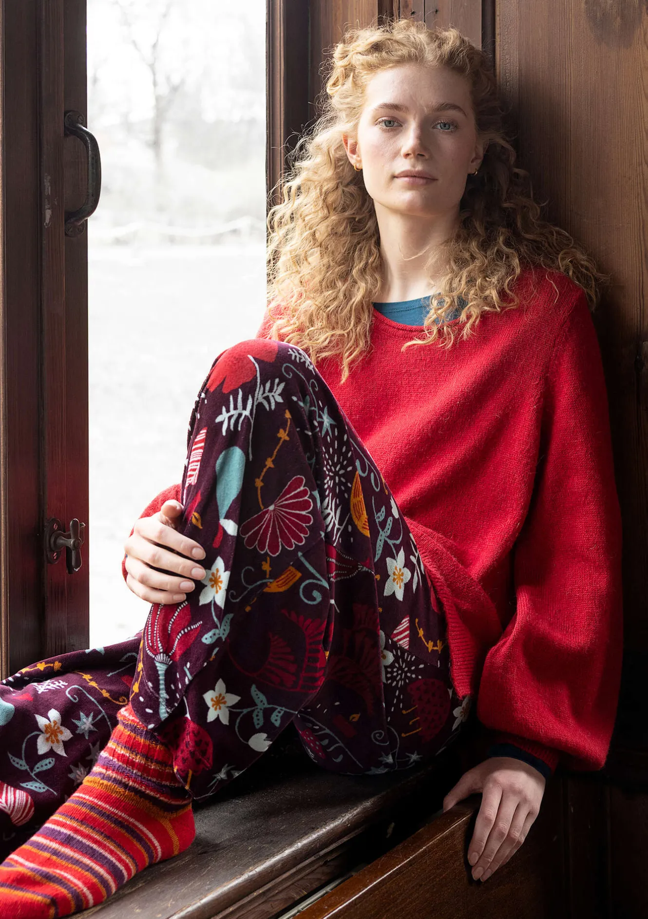 Gudrun Sjödén Velourbyxa "Fyrverkeri" i ekologisk bomull/återvunnen polyester