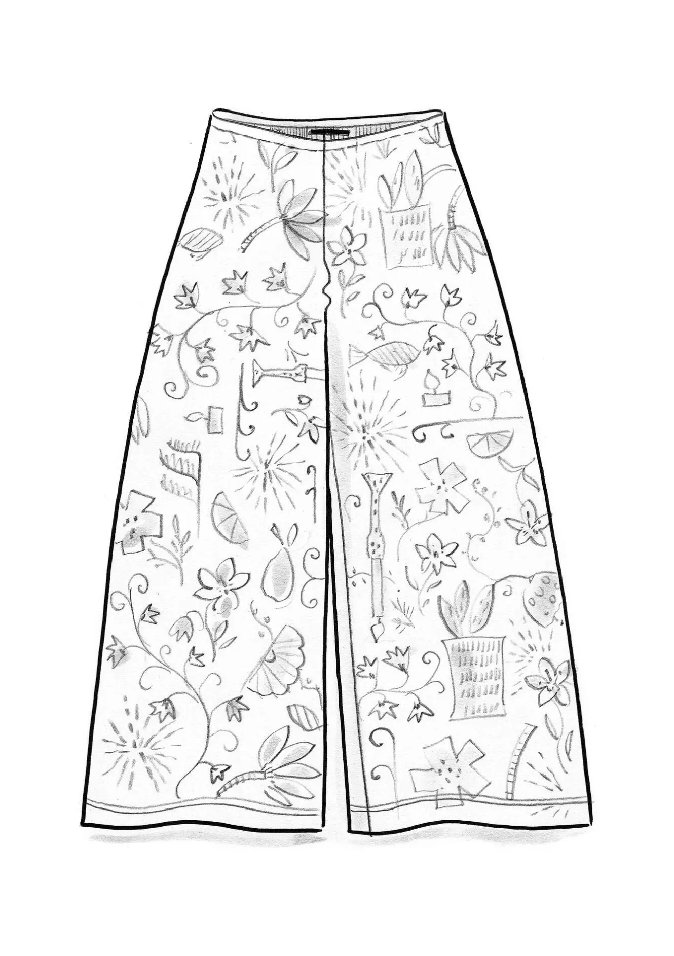 Gudrun Sjödén Velourbyxa "Fyrverkeri" i ekologisk bomull/återvunnen polyester