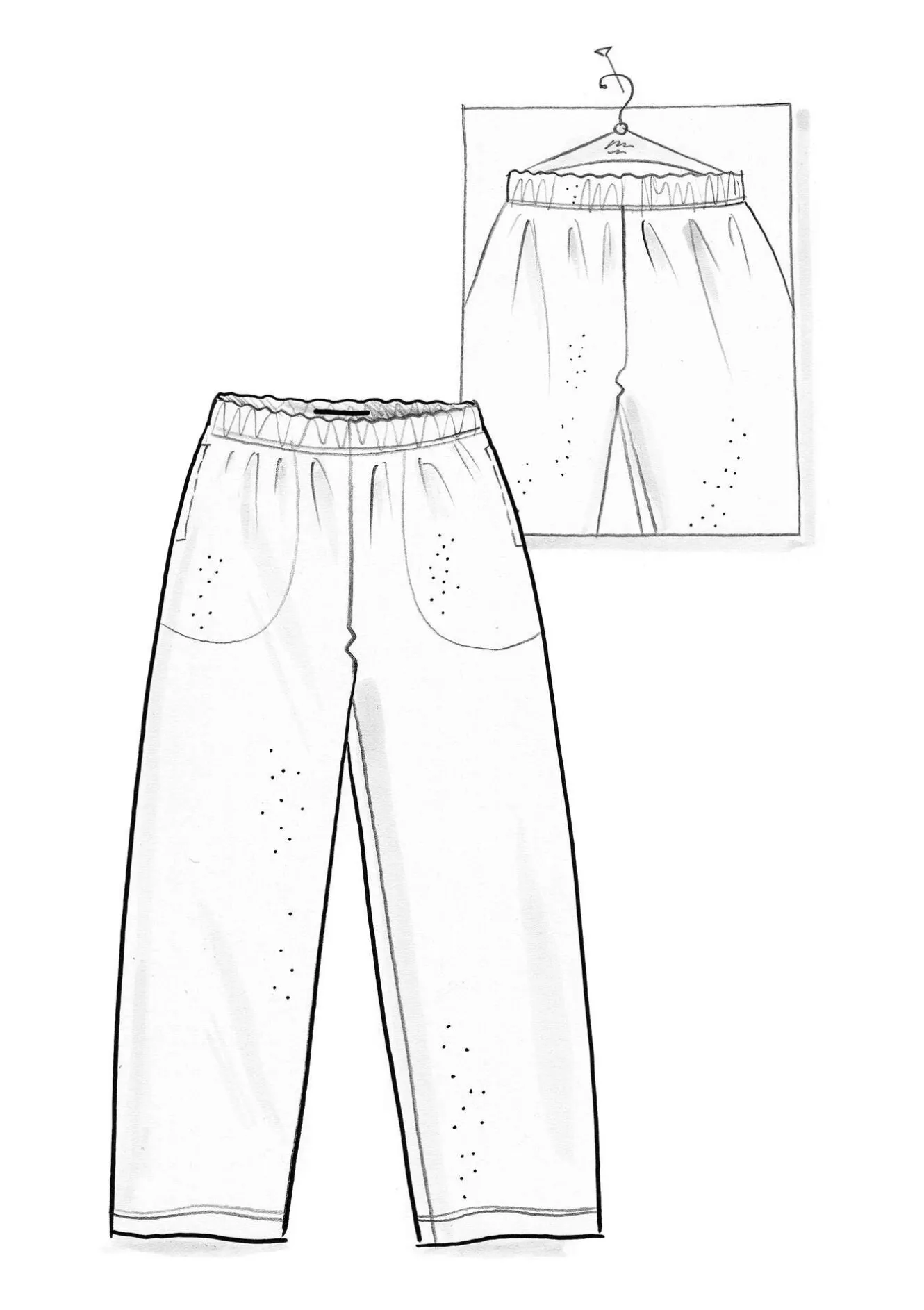 Gudrun Sjödén Velourbyxa "Nora" i ekologisk bomull/återvunnen polyester