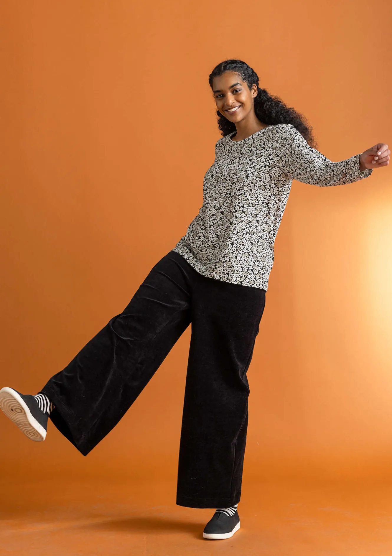 Gudrun Sjödén Velourbyxor i ekologisk bomull/återvunnen polyester