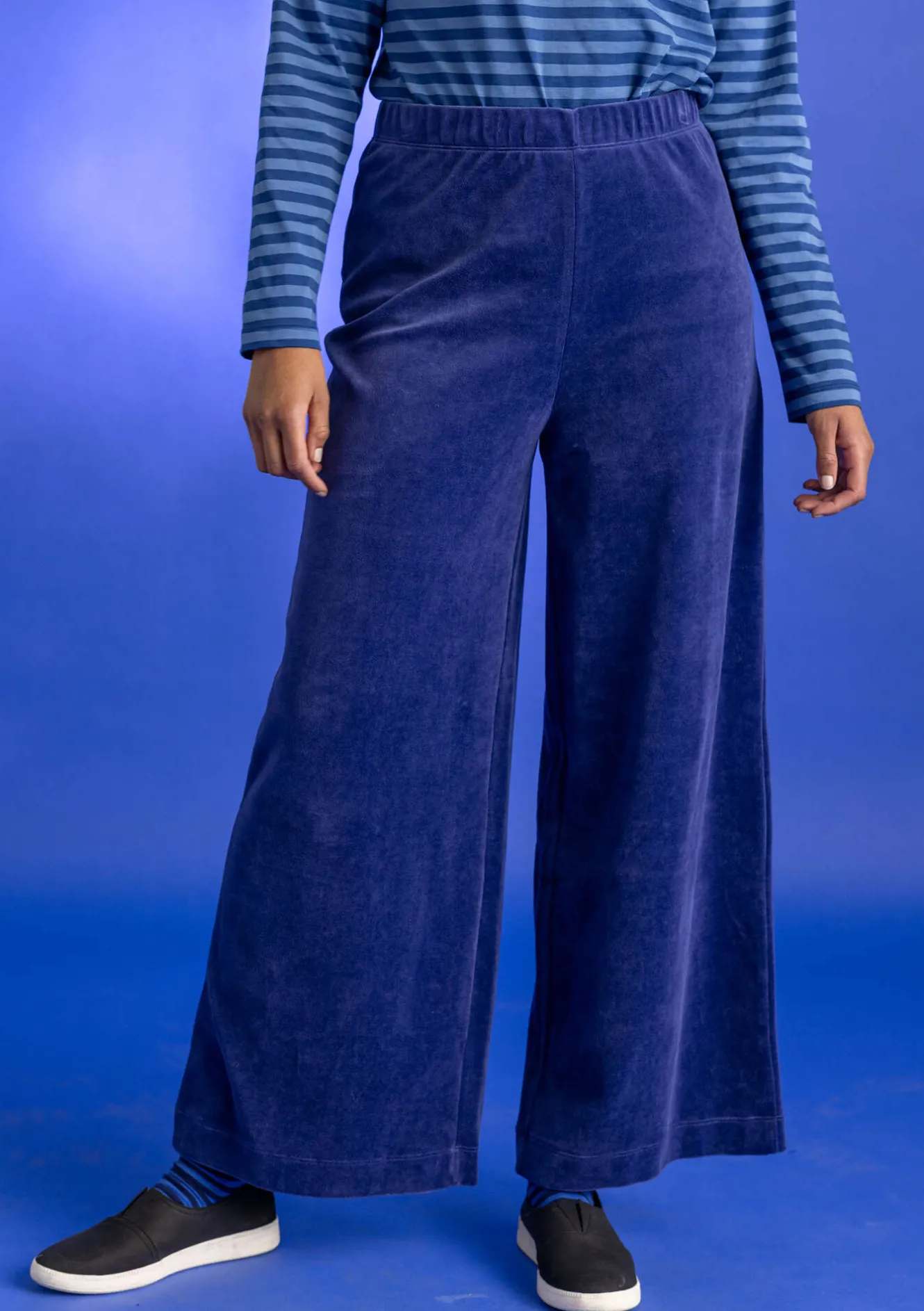 Gudrun Sjödén Velourbyxor i ekologisk bomull/återvunnen polyester