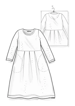 Gudrun Sjödén Velourklänning "Fyrverkeri" i ekologisk bomull/återvunnen polyester