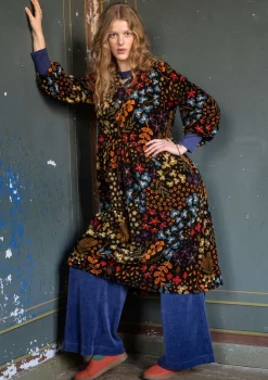 Gudrun Sjödén Velourklänning "Katla" i ekologisk bomull/återvunnen polyester