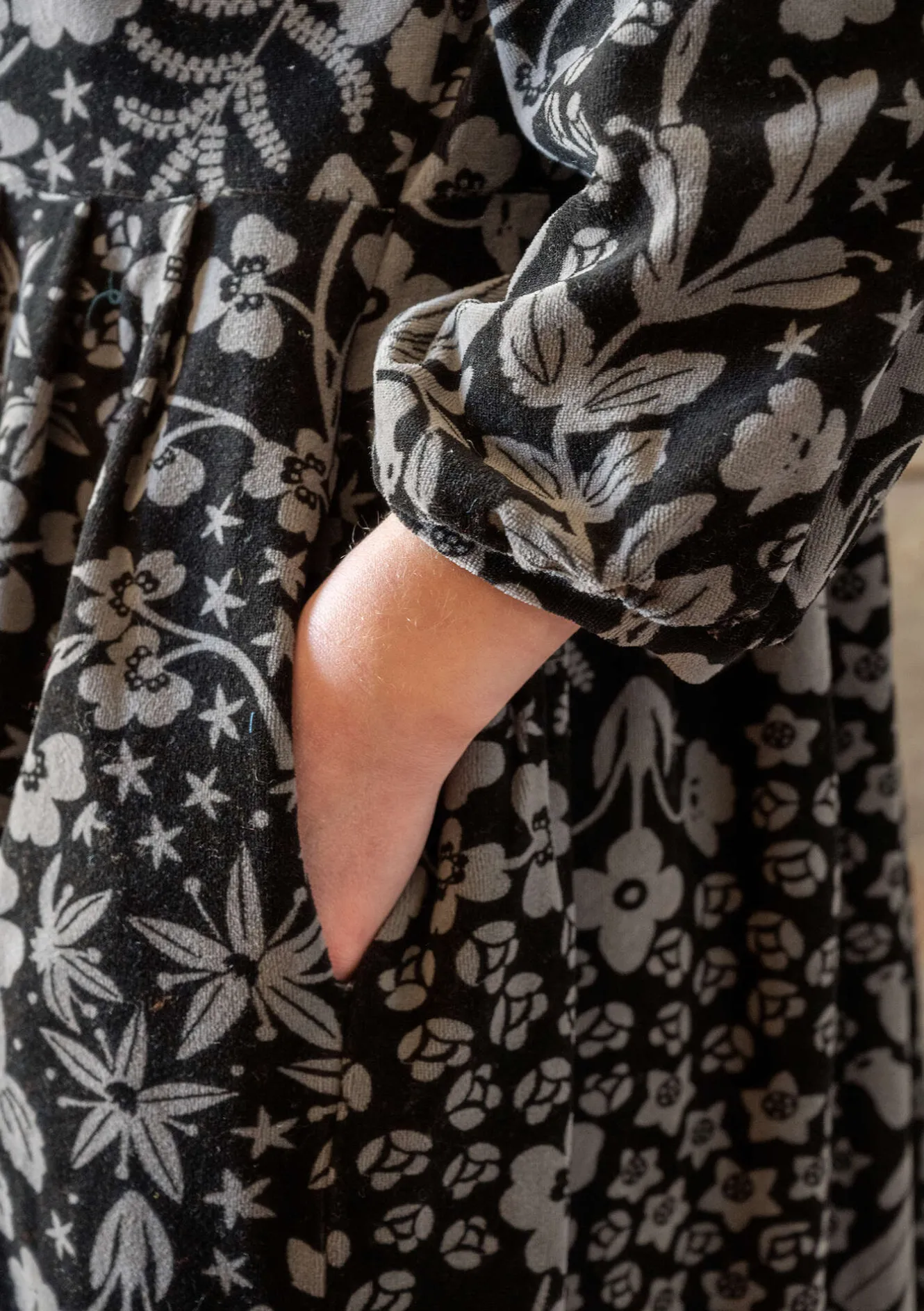 Gudrun Sjödén Velourklänning "Katla" i ekologisk bomull/återvunnen polyester