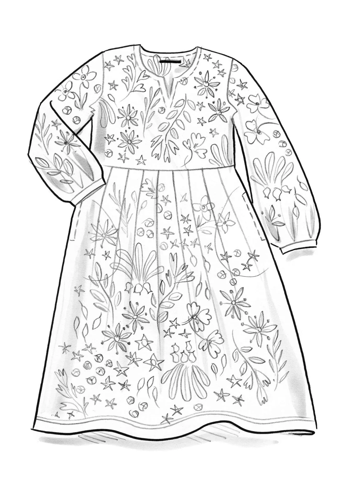 Gudrun Sjödén Velourklänning "Katla" i ekologisk bomull/återvunnen polyester