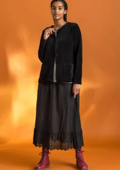 Gudrun Sjödén Velourkofta i ekologisk bomull/återvunnen polyester