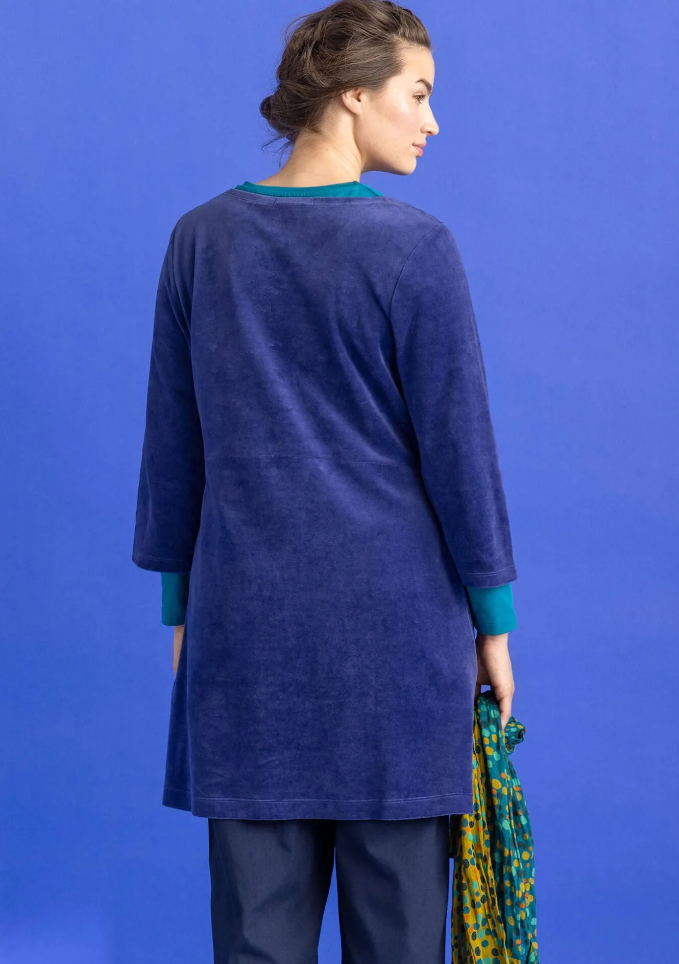 Gudrun Sjödén Velourtunika i ekologisk bomull/återvunnen polyester