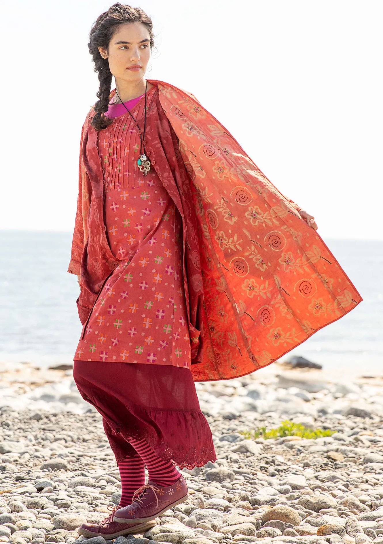 Gudrun Sjödén Vändbar kappa "Kavita" i ekologisk bomull